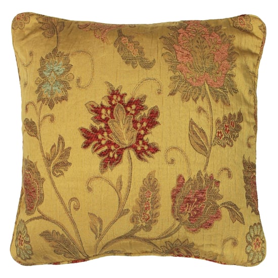 Paoletti Zurich Floral Jacquard Feather Filled Cushion