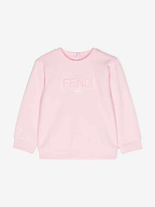 Fendi Baby Girls Logo Sweatshirt in Pink