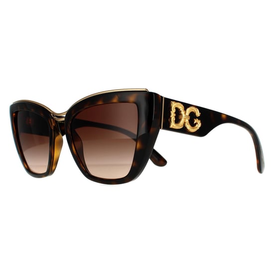 Dolce & Gabbana Cat Eye Womens Havana Brown Gradient DG6144 Sunglasses