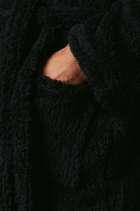 Men's Chunky Sherpa Hooded Robe