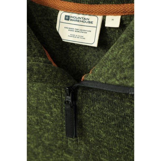 Mountain Warehouse Herr Idris II Halvdraget Fleece Topp (Mörk Khaki) - Image 4