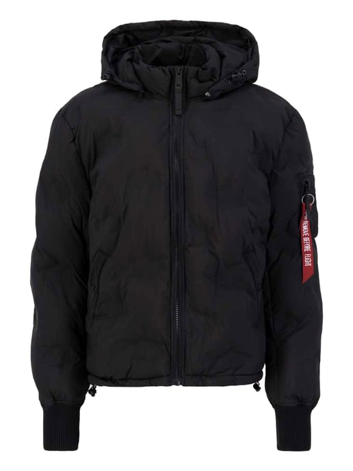 Alpha Industries Hooded Logo Puffer Black - Image 5