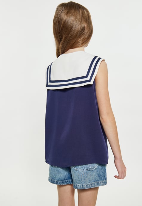 Dreimaster Blouse meisjes (kinderen) marine - Image 4