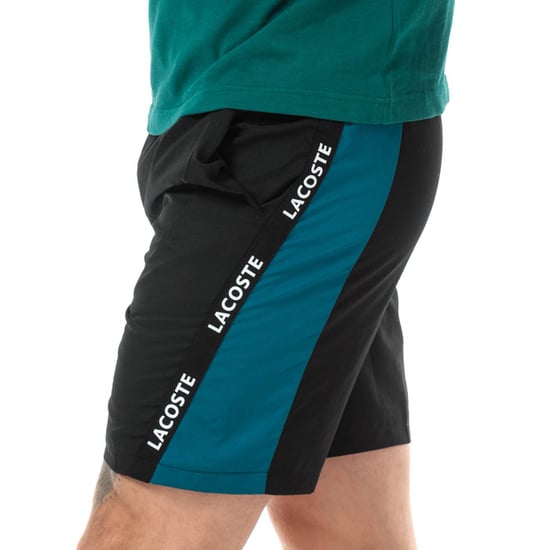 Men's Lacoste Signature Bands Bicolour Shorts in Black - Image 4