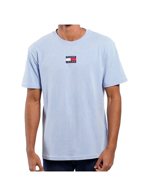 Tommy Jeans heren T-shirt met origineel vlaglogo in het midden. - Image 2