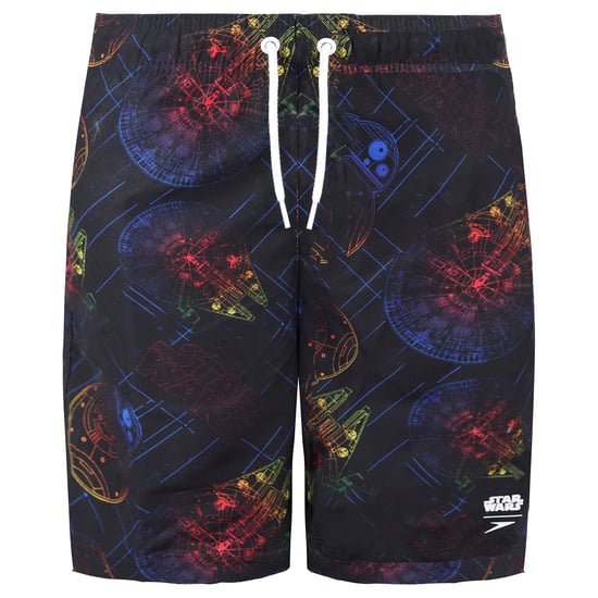 Speedo Star Wars All Over Print 15inch Black Junior Watershorts - Image 1