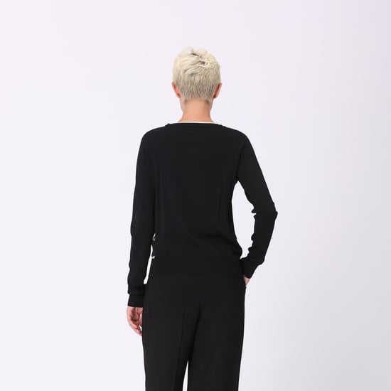 Cardigan med tryck framtill - Image 5