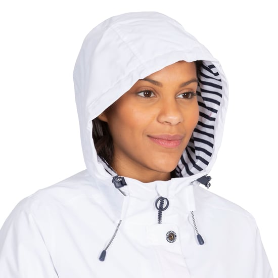 Trespass Womens/Ladies Flourish Waterproof Jacket (White) - Image 3