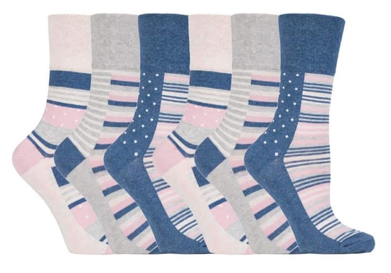 Gentle Grip - 6 Pairs Ladies Gentle Grip Non Elastic Socks - GG132 - Image 1