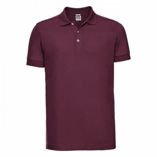 Russell Heren Rekken Korte Mouw Poloshirt (Bourgondië) - Image 1
