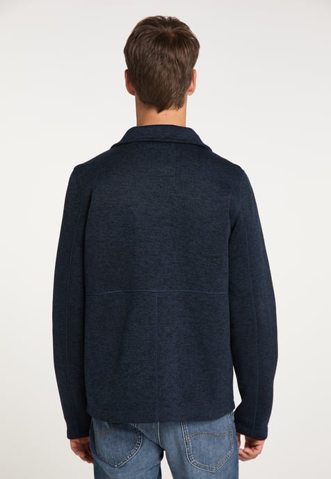 ICEBOUND Yuka serie Gebreide fleece jas Heren marine gem - Image 3