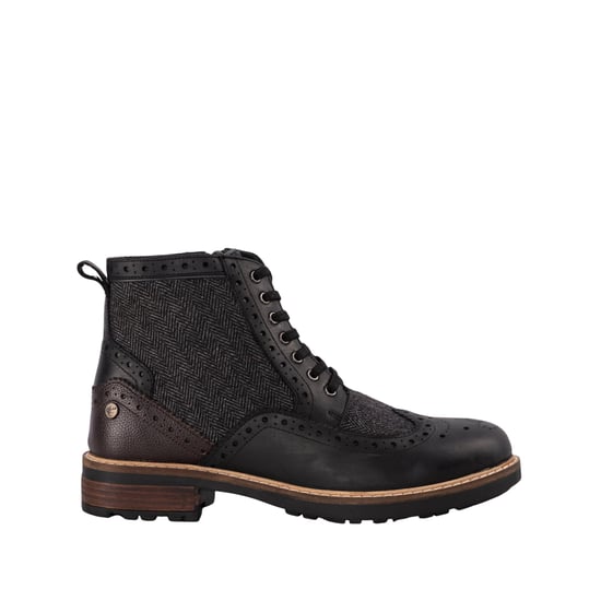 MENS SHERWOOD BLACK HERRINGBONE BOOT