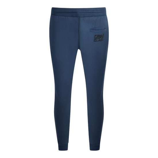 Cavalli Class Tryckt Logotyp Mörkblå Sweatpants - Image 2