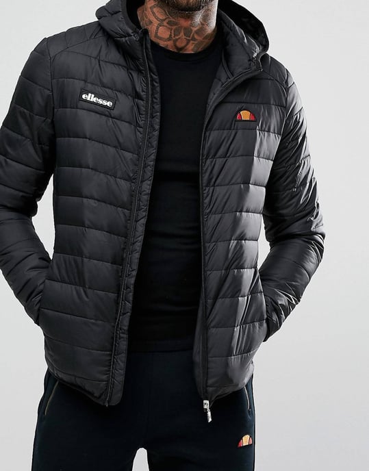 Ellesse Mens Plus Padded Lombardy Jacket In Black - Image 1