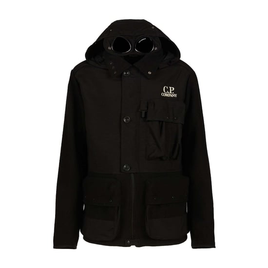 Men's C.P. Company Mixed Goggle Jacket in Black