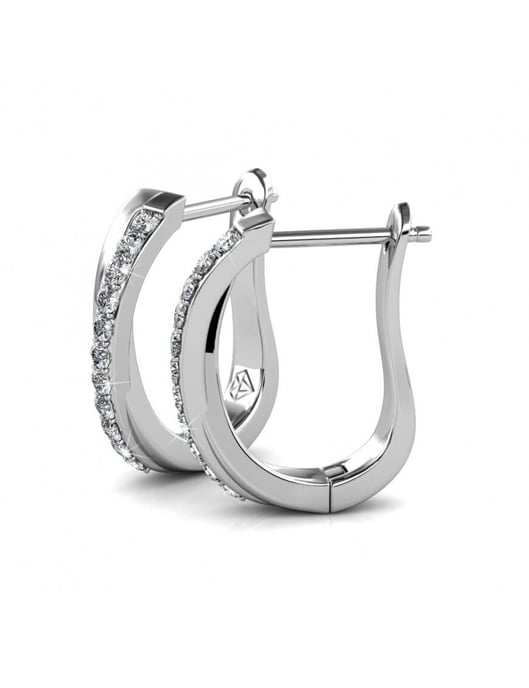 Criss örhängen - silver och kristall - Image 3