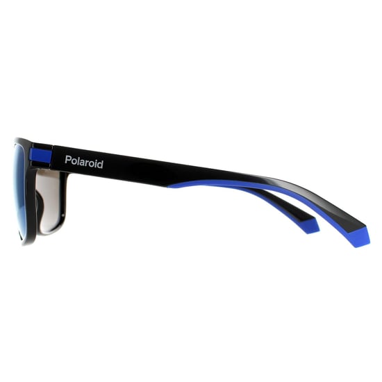 Polaroid Square Mens Black Blue Blue Mirror Polarized PLD 2123/S