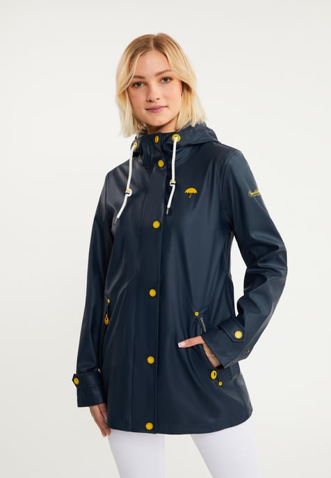 Schmuddelwedda Regenjas incus Dames marine grijs gem - Image 3