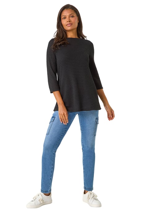 Crochet Knit Stretch Tunic Top