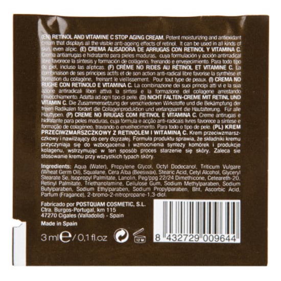 RETINOL C ANTIWRINKLE CREAM ,  MONOUSE 20 SACHETS X 3 ML.