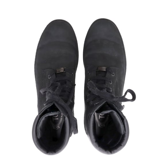 Tods' Lace-Up Combat Boots in Black Suede - Image 5