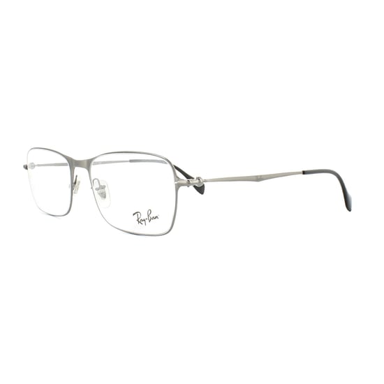 Ray-Ban Rectangular Matt Gunmetal Mens Glasses Frames