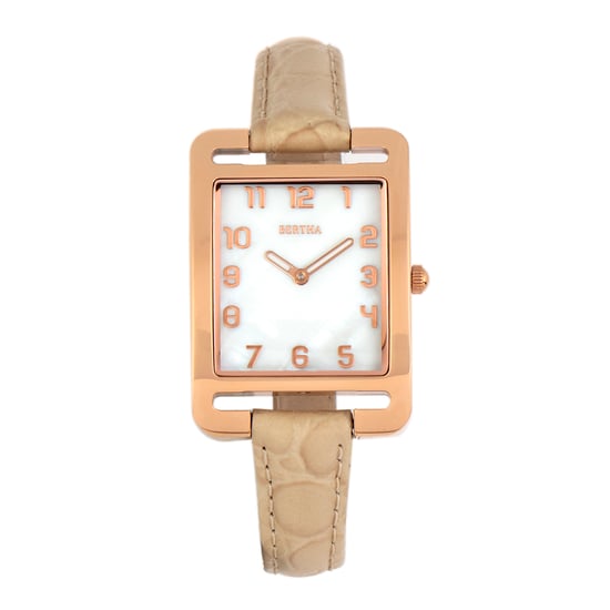 Bertha Marisol Swiss MOP Leather-Band Watch - Image 1