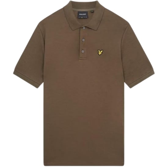 Lyle & Scott Form groen grof slub poloshirt met korte mouwen - Image 1