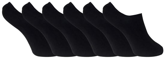 6 Pack Ladies Bamboo Liner Ankle Socks with Grip - Image 1