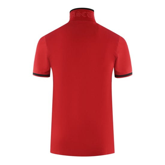 Aquascutum AQ 1851 Embroidered Tipped Red Polo Shirt - Image 3