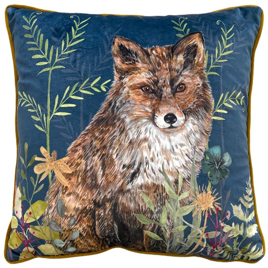 Wylder Nature Willow Fox Piped Velvet Polyester Filled Cushion