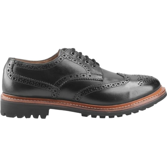 Cotswold Heren Quenington Commando Lace Up Dress Leather Shoe (Zwart) - Image 3