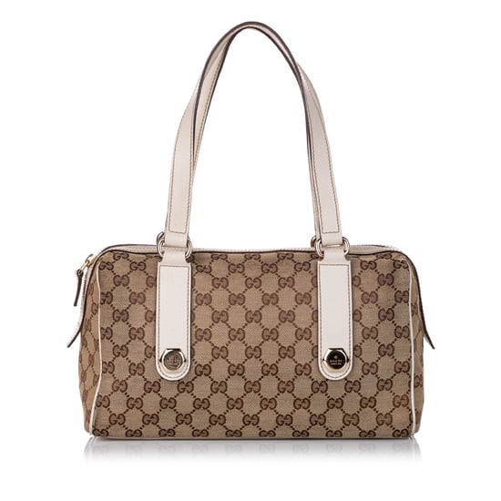 Vintage Gucci GG Canvas Charmy Handbag Brown