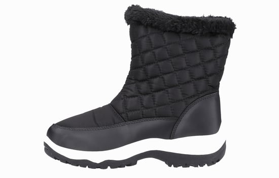 Cotswold Butterrow Textiel Dames Zwarte Winter Middelhoge Laarzen - Image 5