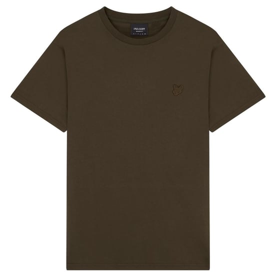 Olijf T-shirt met Lyle & Scott-logo op de borst - Image 1
