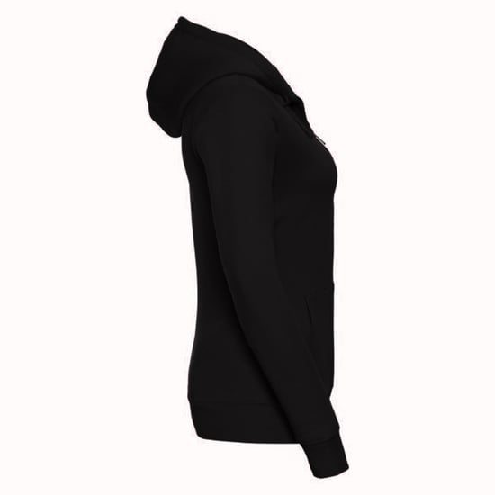 Russell Dames Premium Authentieke Hoodie met rits (3-laagse stof) (Zwart) - Image 3