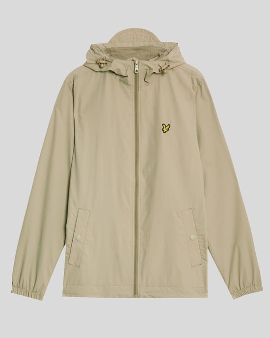 Mens Zip Through Hooded Jacket in Green - Image 5