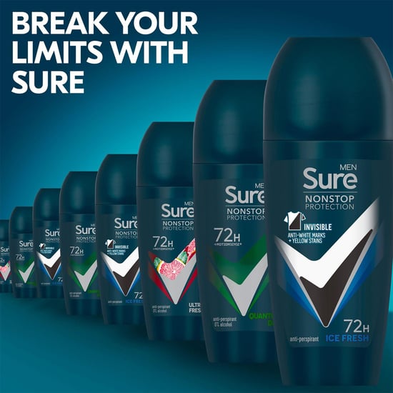 Sure Men Anti-Perspirant Roll On 72H Nonstop Protection Ice Fresh 50ml, 3 Pack