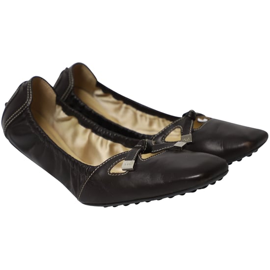 Tod's Bowscrunch Ballerina's in Zwart Leer - Image 3