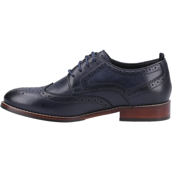 Hush Puppies Natalia Leather Women's Navy Brogues Shoes - Image 4