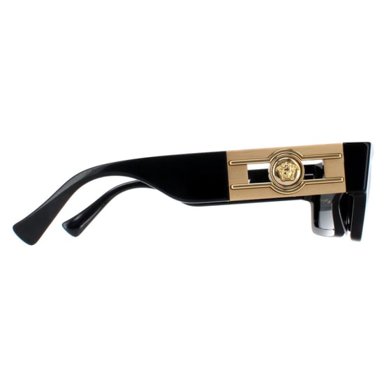 Versace Rectangle Unisex Black Dark Grey VE4459