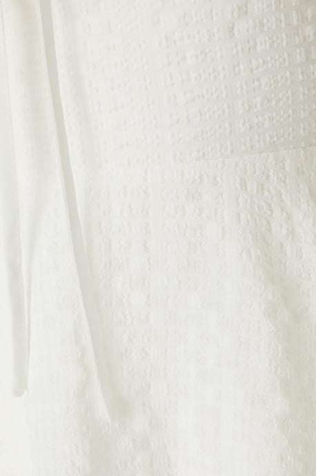 White Chiffon Peplum Top