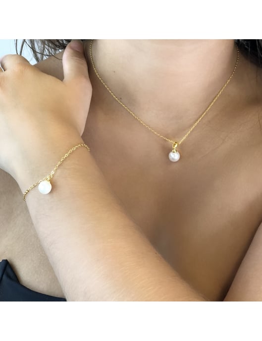 Full Moon Crystal Pearl Set - guld och kristall - Image 2