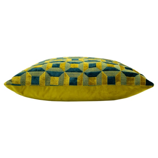 Paoletti Empire 3D Geometric Velvet Jacquard Cushion Cover