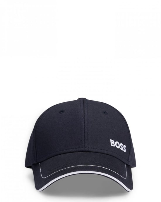 BOSS Green Cap-1 Mens Cotton-Twill Cap With Logo Detail - Image 2
