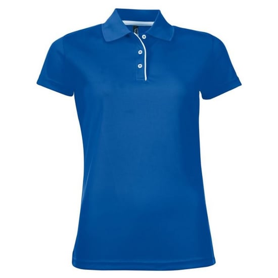 SOLS Dames/dames Performer korte mouw Pique Polo Shirt (Koningsblauw) - Image 1