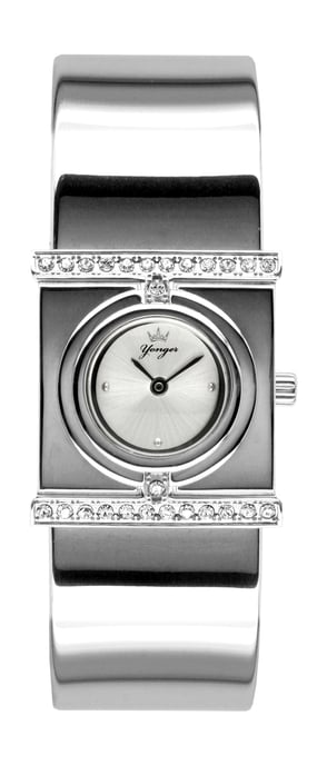 Yonger and Bresson: Watch Silver Dial with Diamonds on the Bezel