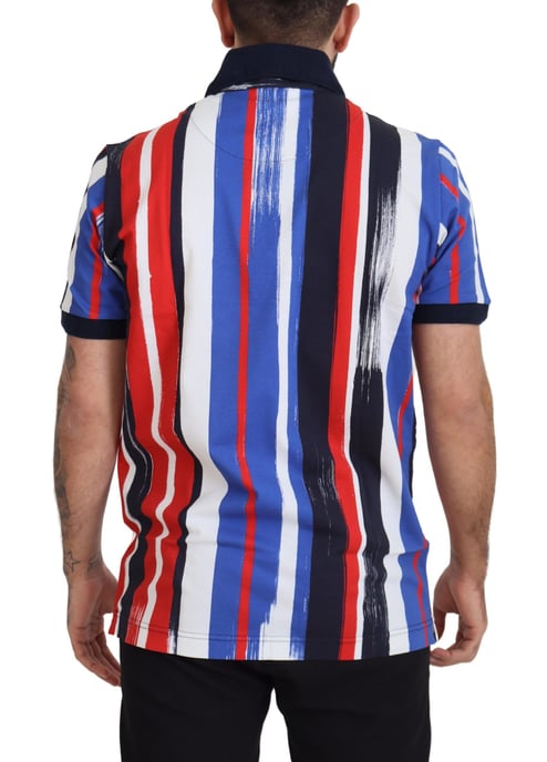 Dolce & Gabbana Multicolor Cotton Polo Top Men's T-shirt - Image 5
