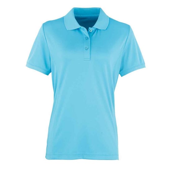 Premier Dames/Dames Coolchecker Poloshirt (Turquoise) - Image 1