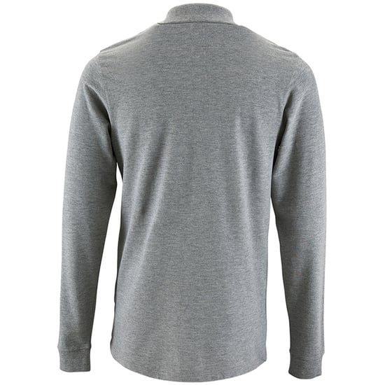 SOLS Heren Perfecte Lange Mouw Pique Polo Shirt (Grijze Mergel) - Image 2